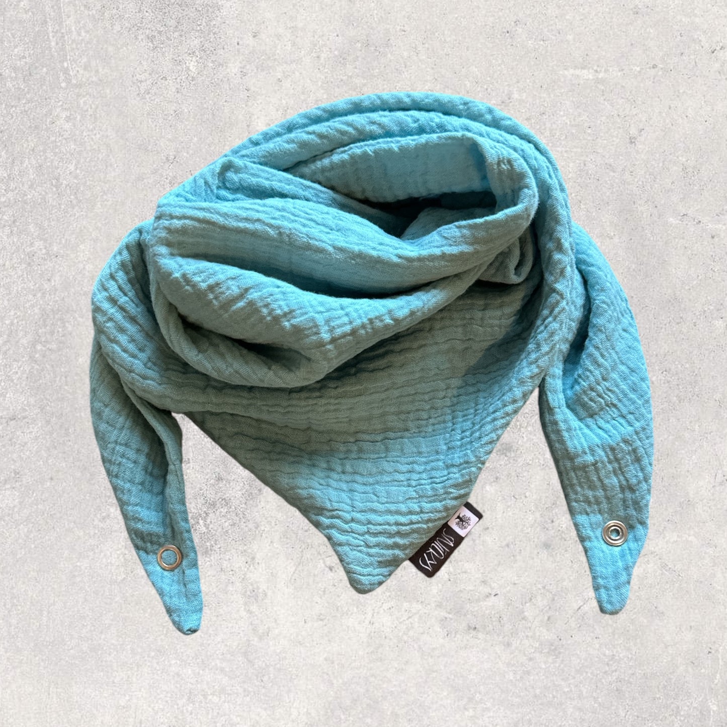 Dreieckstuch Musselin aqua