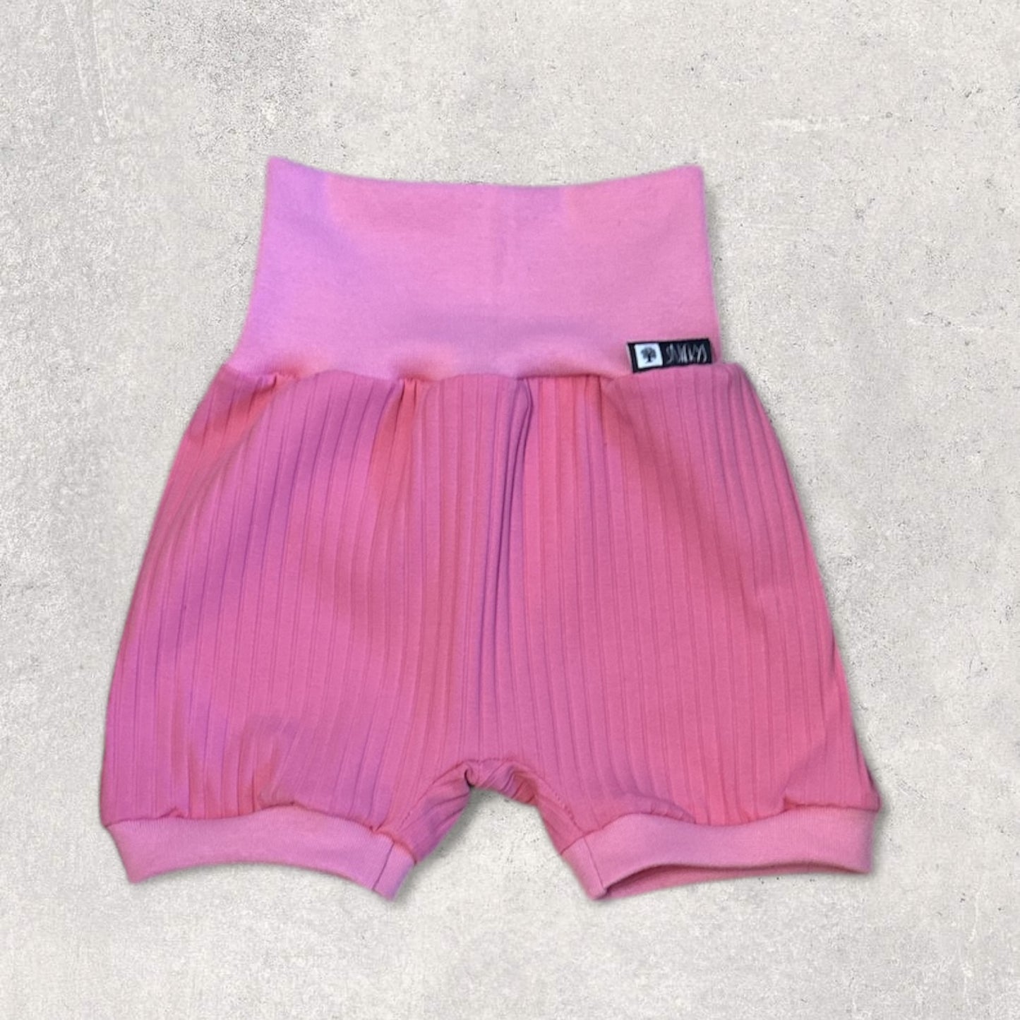 Breitripp-Jersey Hose kurz pink