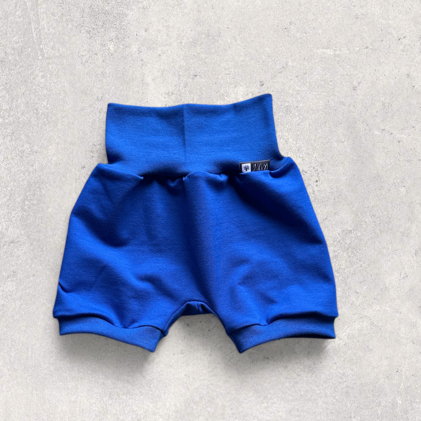 French Terry Hose kurz royalblau