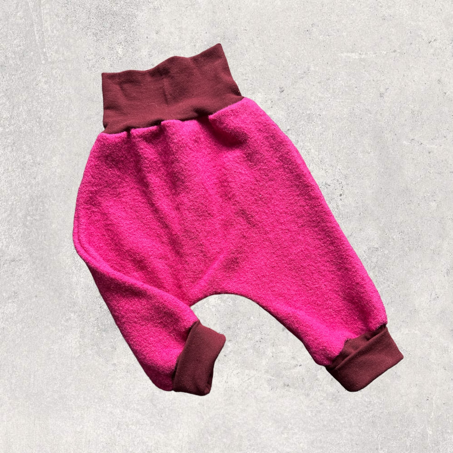 Wollwalk Hose „pink/bordeaux“